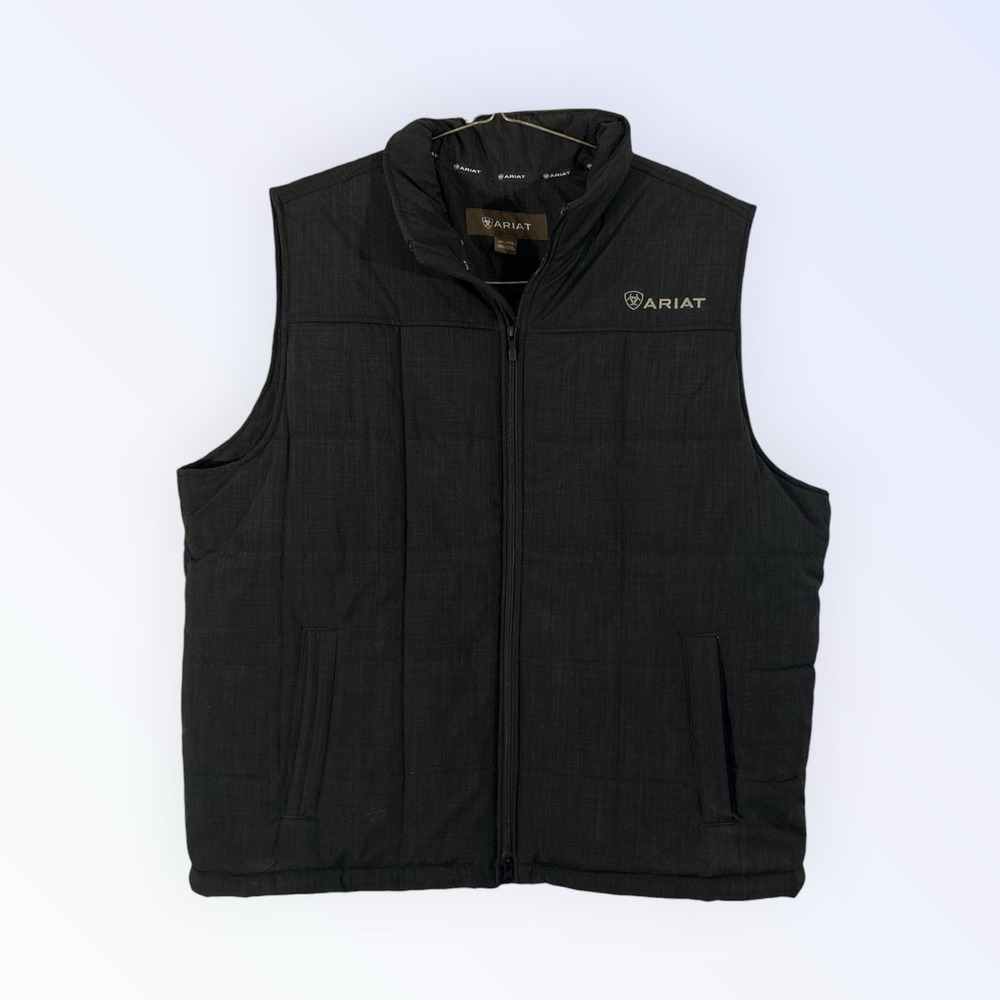 Ariat Crius Insulated Vest Mens 2XL Phantom Zip Workwear Western Water Repellent